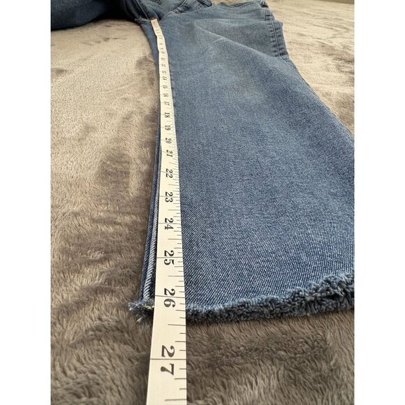 J.Crew Women's Essential Straight Jean Size 29 Med Wash Raw Hem Cropped Preppy - Picture 9 of 9